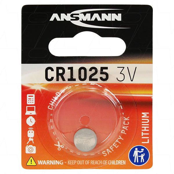 Ansmann CR1025 Consumer Lithium Battery Coin Cell