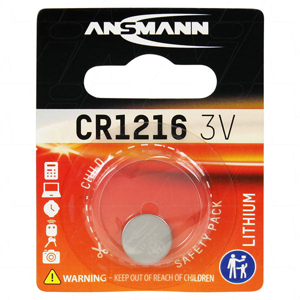 Ansmann CR1216 Consumer Lithium Battery Coin Cell