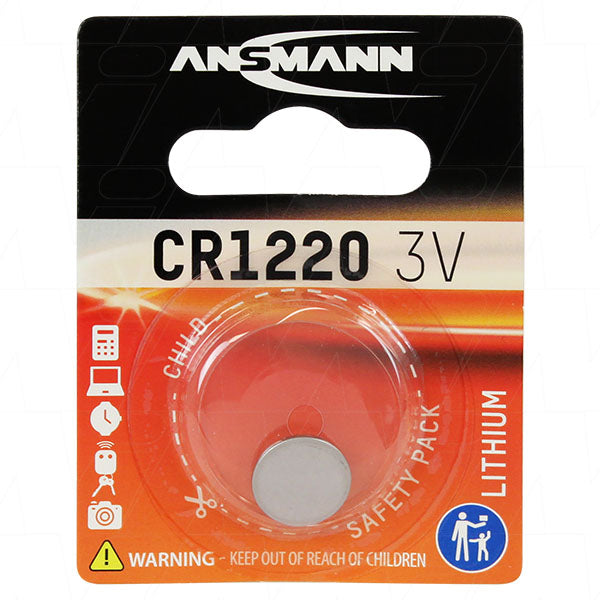 Ansmann CR1220 Consumer Lithium Battery Coin Cell