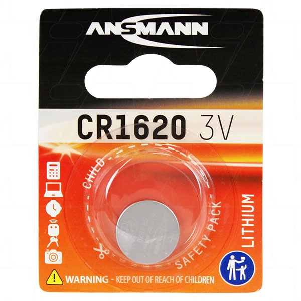 Ansmann CR1620 Consumer Lithium Battery Coin Cell