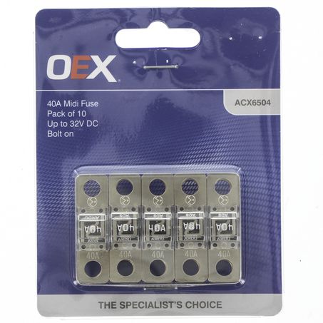 30A to 150A - OEX MIDI FUSE, BOLT ON - PACK OF 10