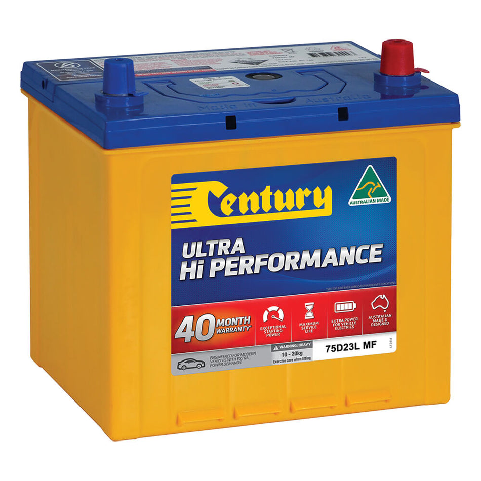 Century Ultra Hi Performance Car Battery 75D23L MF