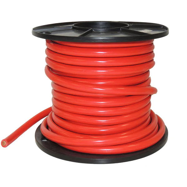 50mm (0B&S) SINGLE Automotive cable - RED or BLACK - rated to 246Amps continuous